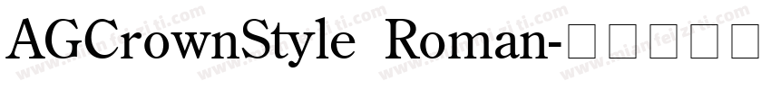 AGCrownStyle Roman字体转换